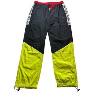 10-87 ICECREAM Men's Windbreaker Pants Black/Yellow XL